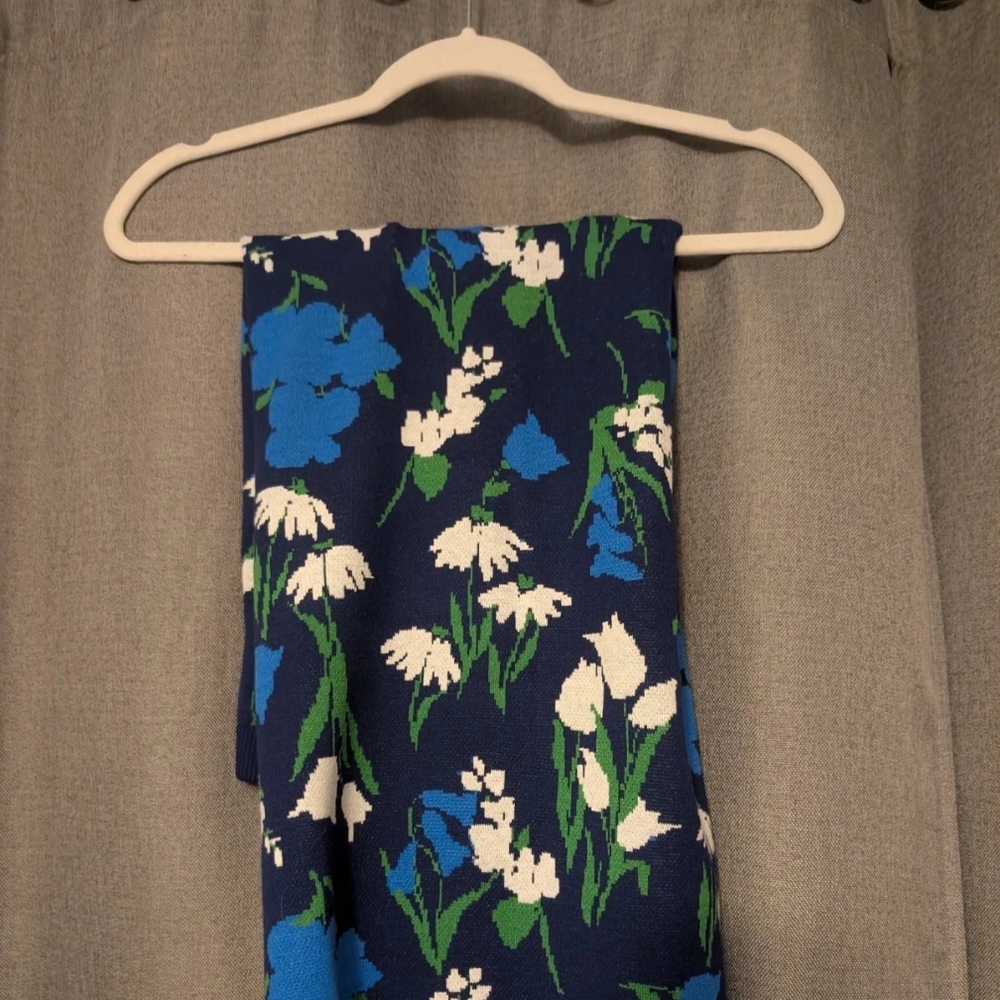 Kate Spade Blue and Green Knit Scarf